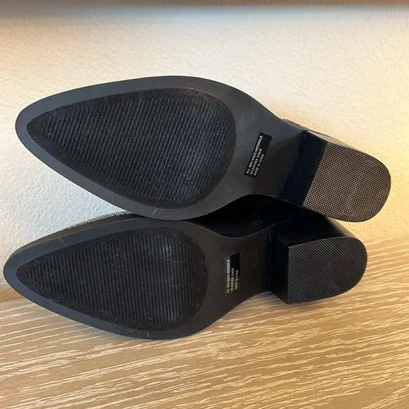 NWOT, Report Zerega Black Vegan Leather Ankle Booties - Picture 9 of 9